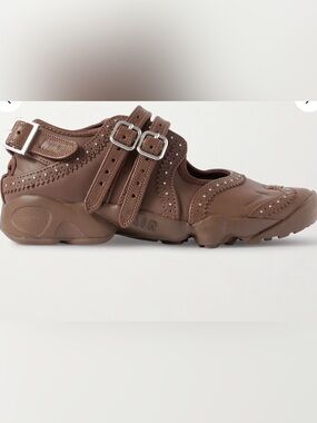 NIKE Air Rift embellished leather split-toe sneakers size 6 NEW